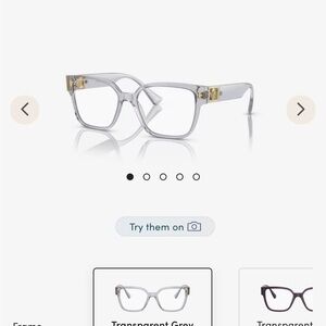 Versace Clear Gray Women's Glasses